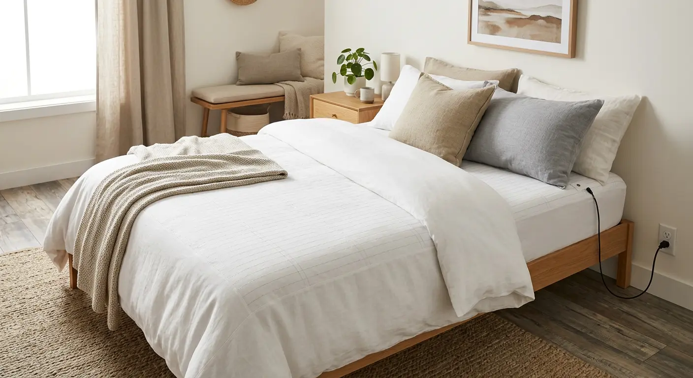 BareEarth Grounding Sheet on Bed
